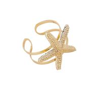 HAISENG Elegante braccialetto regolabile a tema marino con stelle marine e conchiglie design per abbigliamento casual o vacanze al mare facile da usare in lega regolabile, Misura unica, come descritto
