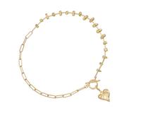 HAISENG Elegante collana a catena a più segmenti con nodo d'amore, versatile, per occasioni speciali di tutti i giorni, Misura unica, come descritto, come descritto
