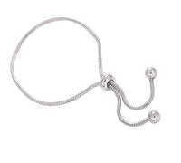 HAISENG Flessibile Scorrevole Rame Perline Elegante Serpente Osso Catena Design Minimalista Regolabile Gioielli Da Polso In Rame Inox Gioielli Per, Misura unica, come descritto