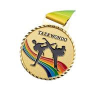 HAISENG Premio premio di sport della scuola delle medaglie della competizione di sport delle medaglie del metallo con il nastro per Taekwondo di sport della concorrenza
