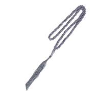 HAISENG Rosario buddista compatto in legno leggero con 99 perline e comodo design elasticizzato, gioiello spirituale unisex, Misura unica, come descritto