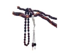 HAISENG Rosario con perline di vetro e croce, ciondoli vivaci per donne e uomini, catena religiosa a mano, preghiera, meditazioni, vetro Tasbih, Misura unica, come descritto