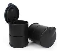 Haisheng 2PCS Posacenere per Auto Senza Fumo Posacenere Portatile/Universale per Auto con Cilindro Autoestinguente per Viaggiare Fuori col Colore Nero, la Dimensione: 6,5 x 6,5 x 9,2 cm