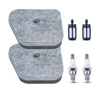 Haishine Filtro Aria Kit Candele di Accensione per Stihl KM HL HT FC SP 87 FS90 FS100 FS110 Trimmer decespugliatore, Ricambio 4180 120 1800, Filtro Carburante, Filtro Aria in Cotone