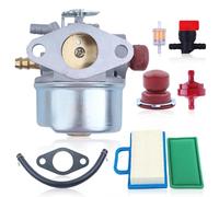 Haishine Kit carburatore 640025 per Tecumseh OH195EA OHH55 OHH60 OHH50 OHH65 5,5 CV 6 CV 6,5 CV, con filtro olio + valvola universale + bolla d'olio + tubo olio + candela, ricambio 640014 640025