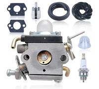 Haishine Kit carburatore per decespugliatori Husqvarna 122LD, 122C, 122LDX e 122LK, carburatore con candela, tubo carburante, filtro carburante, ricambio 574386701 581734301