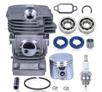 Haishine Kit cilindro e pistone da 47 mm per motoseghe Stihl MS291 MS291C MS271 MS271C, ricambio per 1141 020 1206, con cuscinetti, paraoli, candela, guarnizione marmitta