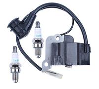 Haishine Modulo Bobina Accensione w / 2Pc Kit Candela per Honda GX35 UMK435 CQ35 Motore Tagliasiepi Decespugliatore (30500-Z0Z-013)
