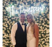 Haisic Scritta Neon Personalizzabile, Insegna Luminosa Nome LOGO Neon LED Personalizzata per Decorazione della Parete, Matrimonio, Compleanno Festa, Regali, Bar, Negozio, Commerciale (40-150 cm)