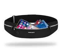 HAISSKY Cintura da Corsa per Donne e Uomini con Cerniera e Foro per Cuffie, Marsupio per telefoni Fino a 6,8 Pollici Mentre Camminate, Escursionismo, Jogging, Sport all'Aria Aperta