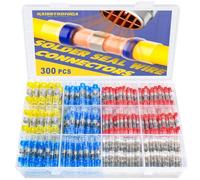 haisstronica 300 pezzi Connettori per cavi con sigillo di saldatura Marine Grade Connettori per cavi termorestringenti-Connettori di testa termorestringenti-Autosaldanti
