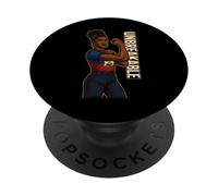 Haiti Haitian Flag Day Unbreakable Girl Woman Orgoglioso Ayiti PopSockets PopGrip Adesivo