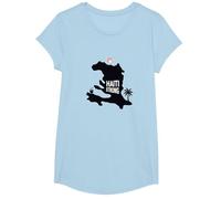 Haiti Strong - Grafica dell'isola Tropicale dell'orgoglio haitiano Maglietta, Ragazze, Celeste, L