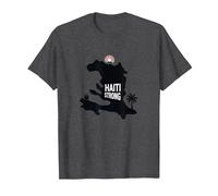 Haiti Strong - Grafica dell'isola Tropicale dell'orgoglio haitiano Maglietta, Uomo, Grigio Scuro, L