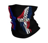 Haitian And Dominican Republic Dominicans Republic Flag Wing Uomo Donna Sciarpa Tubolare Elastico Fascia Collo Leggero Collo Ghetta per Snowboard Sport Escursionismo Sci