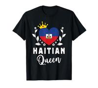 Haitian Queen Haiti Flag Proud Haitian Woman Maglietta