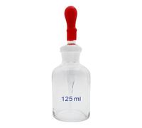 haituoyizhan 1 flacone contagocce trasparente/marrone con contagocce in vetro, 30/60/125 ml (trasparente 125 ml)