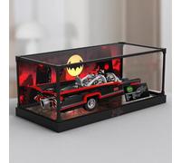 HAIWENFEIQI Espositore in acrilico per Batmobile Lego 76328, trasparente, antipolvere, compatibile con kit di costruzione Lego 76328