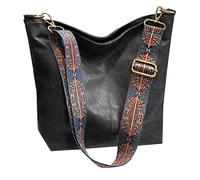 HAIWILL Borsa a tracolla da donna grande a tracolla da donna con tracolla larga in pelle, borsa shopper stile retrò, borsa a tracolla per tutti i giorni, ufficio, gite scolastiche e shopping,