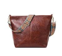 HAIWILL Borsa a tracolla da donna grande a tracolla da donna con tracolla larga in pelle, borsa shopper stile retrò, borsa a tracolla per tutti i giorni, ufficio, gite scolastiche e shopping