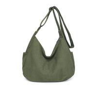 HAIWILL Crossbody Bag - Borsa a tracolla da donna, media grandezza, mezza luna, borsa shopper da donna, in tessuto, per college, scuola, lavoro, viaggi, shopping, verde