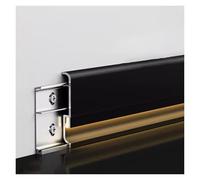 HAIXHX Veletta LED Soffitto 10 battiscopa in alluminio dal design minimalista, profilo battiscopa LED H6 cm per camera da letto, cucina, lavanderia - modanatura(Black)