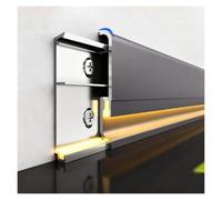 HAIXHX Veletta LED Soffitto 10 battiscopa in alluminio dal design minimalista, profilo battiscopa LED H6 cm per camera da letto, cucina, lavanderia - modanatura(Gray)