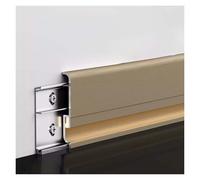 HAIXHX Veletta LED Soffitto 10 battiscopa in alluminio dal design minimalista, profilo battiscopa LED H6 cm per camera da letto, cucina, lavanderia - modanatura(Gold)