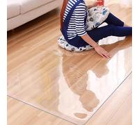 haiyusm Tappetino Protettivo per Sedia da Ufficio PVC Tappetini per Sedie per Pavimenti Duri e Piastrellati Parquet Antiscivolo Protezione Antigraffio 1,0 mm (Transparent,30cm×40cm)