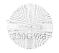 Haizibo 330 g - 6 m di nastro di piombo per tende, tenda da doccia pesante al piombo, per tende, tessuto zanzariera, tende (bianco)