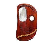 HAJHI 16/10/19 Corde Arpa Lira Tipo di Scatola Camera di Risonanza Mogano Strumenti arpa in Metallo Codice del Pianoforte Concerti Lyre Harp Matrimonio Livello di ingresso(16-string - curry)