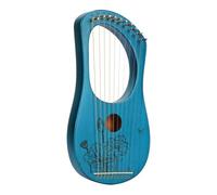 HAJHI 16/10/19 Corde Arpa Lira Tipo di Scatola Camera di Risonanza Mogano Strumenti arpa in Metallo Codice del Pianoforte Concerti Lyre Harp Matrimonio Livello di ingresso(10-string - blue)