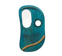 HAJHI 16/10/19 Corde Arpa Lira Tipo di Scatola Camera di Risonanza Mogano Strumenti arpa in Metallo Codice del Pianoforte Concerti Lyre Harp Matrimonio Livello di ingresso(16-string - blue)