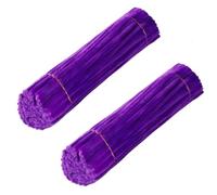 HAJHI 200 Pezzi Spessi Scovolini Colorati Per Lavoretti Delicati Pipe Cleaner Per Amici Famiglia 30 Cm Pieghevoli Flessibili Strisce Pulisci Tubi Preparare Torte(Deep Purple)