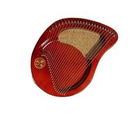 HAJHI 21/24 Corde Principianti Arpa Lira Facile da Imparare Corde di Ricambio Chiave per Accordare Borse Mogano Lyre Harp Portatile da Viaggio Intaglio Bilance(24 String Red Brown)
