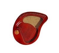 HAJHI 21/24 Corde Principianti Arpa Lira Facile da Imparare Corde di Ricambio Chiave per Accordare Borse Mogano Lyre Harp Portatile da Viaggio Intaglio Bilance(21 String Red Brown)