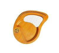 HAJHI 21/24 Corde Principianti Arpa Lira Facile da Imparare Corde di Ricambio Chiave per Accordare Borse Mogano Lyre Harp Portatile da Viaggio Intaglio Bilance(21 String Wood Color)