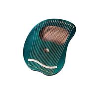 HAJHI 21/24 Corde Principianti Arpa Lira Facile da Imparare Corde di Ricambio Chiave per Accordare Borse Mogano Lyre Harp Portatile da Viaggio Intaglio Bilance(21 String Blue Green - a)