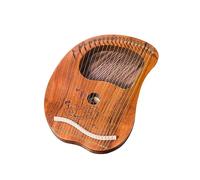 HAJHI 21/24 Corde Principianti Arpa Lira Facile da Imparare Corde di Ricambio Chiave per Accordare Borse Mogano Lyre Harp Portatile da Viaggio Intaglio Bilance(21 String Wood Color - a)