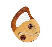 HAJHI 21/24 Corde Principianti Arpa Lira Facile da Imparare Corde di Ricambio Chiave per Accordare Borse Mogano Lyre Harp Portatile da Viaggio Intaglio Bilance(24 String - a)