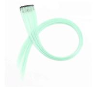 HAJHI Ciocche Colorate Per Capelli Cosplay 3 Pezzi Hair Tinsel Possono Essere Arricciate Tagliate Fate Lucide Lisce Hair Extensions Clip BB Invisibili(Mint green)
