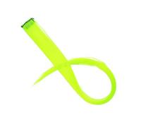 HAJHI Ciocche Colorate Per Capelli Cosplay 3 Pezzi Hair Tinsel Possono Essere Arricciate Tagliate Fate Lucide Lisce Hair Extensions Clip BB Invisibili(Fluorescent yellow)