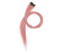 HAJHI Ciocche Colorate Per Capelli Cosplay 3 Pezzi Hair Tinsel Possono Essere Arricciate Tagliate Fate Lucide Lisce Hair Extensions Clip BB Invisibili(Pink C)