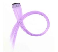 HAJHI Ciocche Colorate Per Capelli Cosplay 3 Pezzi Hair Tinsel Possono Essere Arricciate Tagliate Fate Lucide Lisce Hair Extensions Clip BB Invisibili(Pinkish purple)