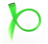 HAJHI Ciocche Colorate Per Capelli Cosplay 3 Pezzi Hair Tinsel Possono Essere Arricciate Tagliate Fate Lucide Lisce Hair Extensions Clip BB Invisibili(Emerald green)