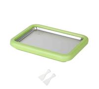 HAJHI Compleanno Gelatiera Istantanea Niente Elettricità Macchina Per Arrotolato Con Raschiatori Portatile Rolled Ice Cream Maker Per Friggere(Green,23 * 18CM_PACKAGE A)