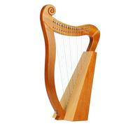 HAJHI Corde 15/19 Arpa a Leva Tipo di Scatola Camera di Risonanza, Facile da Imparare Portatile Arpa Lira Legno Massiccio Professionisti Lyre Harp Concerti Caffè(19-string-brown)