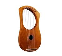 HAJHI Grecia Arpa Lira Legno Massiccio Mogano Corde 7/10 Tipo di Scatola Lyre Harp Set in Metallo Corde Accordabile Plettro Portatile da Viaggio da Campeggio(7 Tone Floral Log Color)