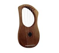 HAJHI Grecia Arpa Lira Legno Massiccio Mogano Corde 7/10 Tipo di Scatola Lyre Harp Set in Metallo Corde Accordabile Plettro Portatile da Viaggio da Campeggio(7 Tone Floral Vintage)