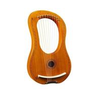 HAJHI Grecia Arpa Lira Legno Massiccio Mogano Corde 7/10 Tipo di Scatola Lyre Harp Set in Metallo Corde Accordabile Plettro Portatile da Viaggio da Campeggio(10 Tone Floral Log Color)